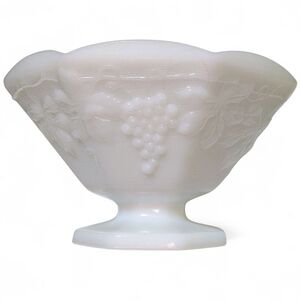 Vintage Milk Glass 9" Footed Bowl